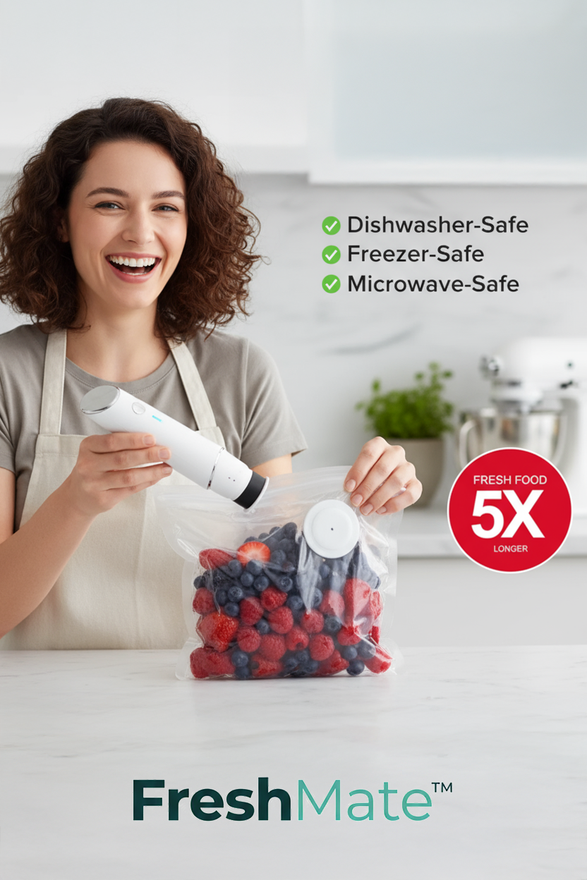 FreshMate™ Vacuum Food Storage Bag Set with Electric Pump