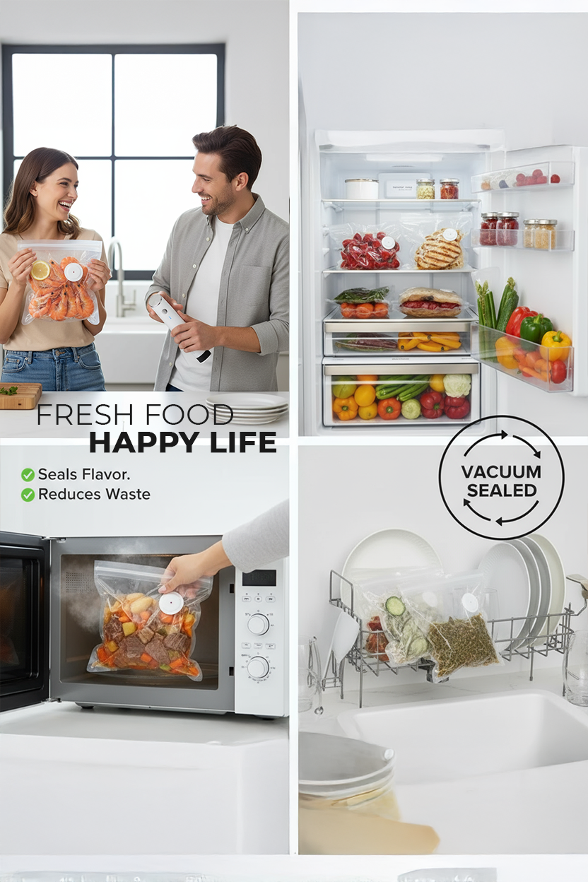 FreshMate™ Vacuum Food Storage Bag Set with Electric Pump